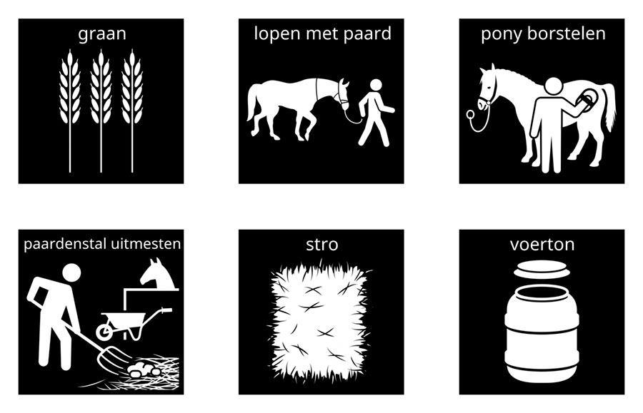 pictogrammen paard