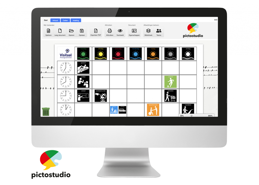 weekschema met pictogrammen maken