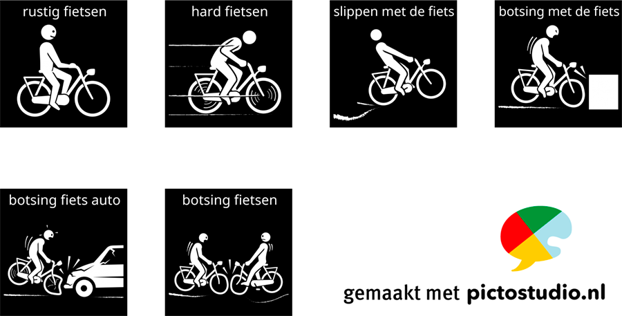 Waarnemen Bepalen worst Nieuwe pictogrammen fietsen en veiligheid