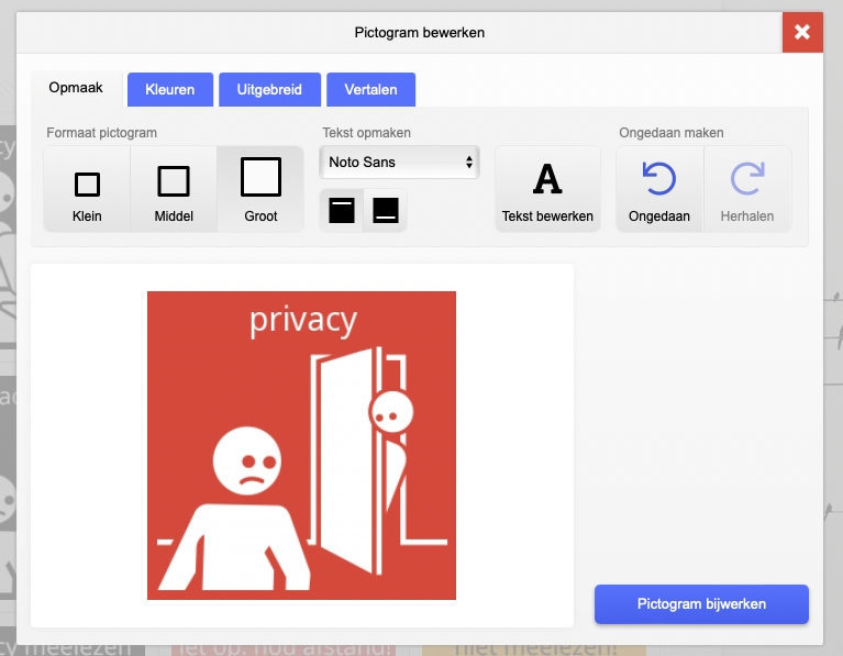 pictogrammen privacy