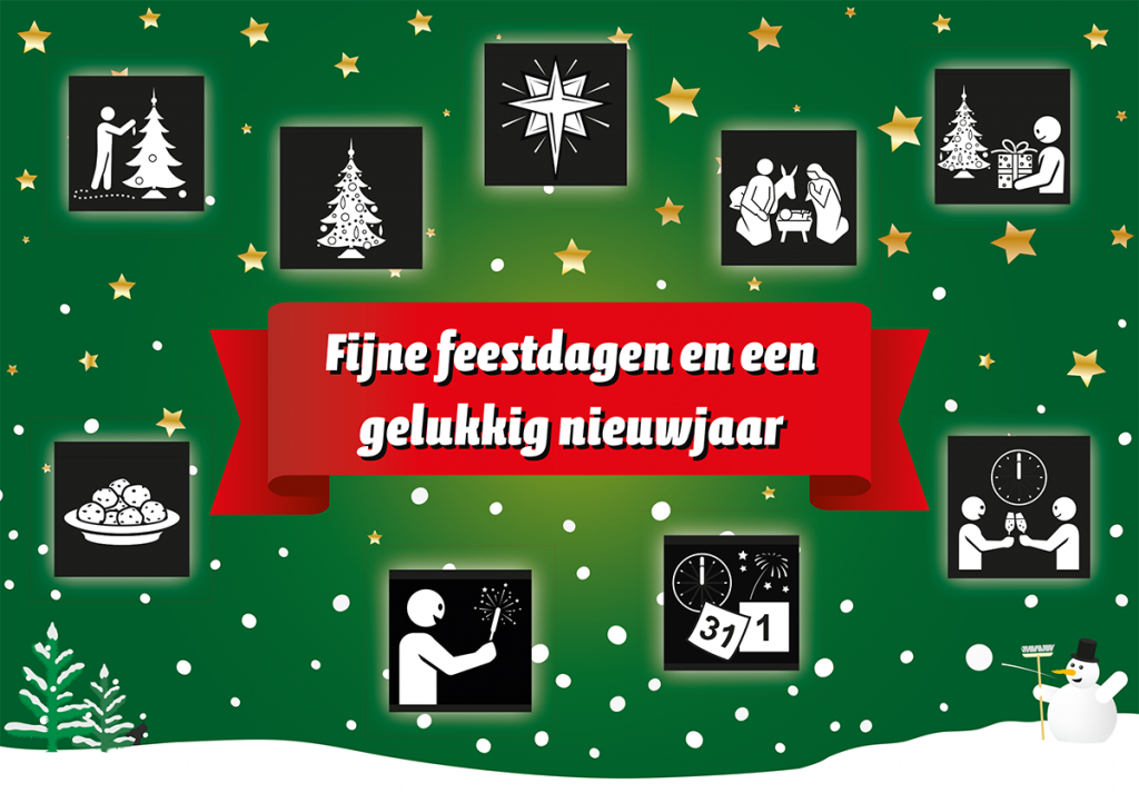 kerstkaart pictogrammen