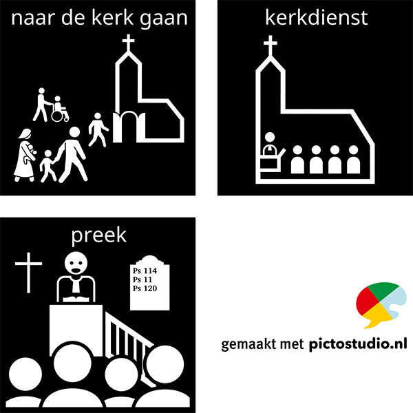 pictogrammen kerk en eredienst